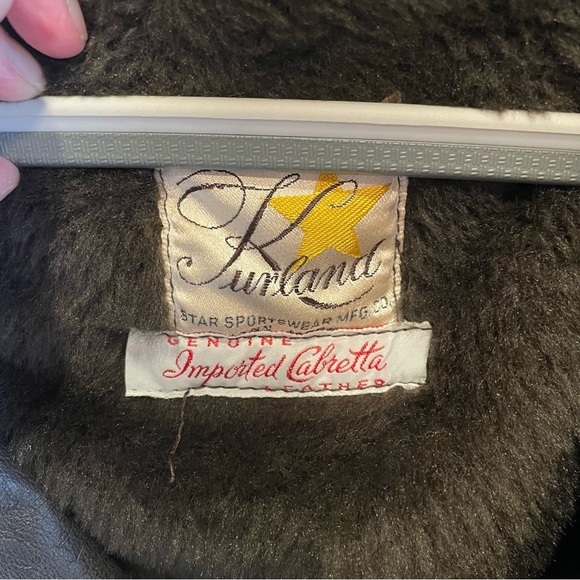 Vintage Kurland Brown  jacket Leather Imported Cabretta Leather - Picture 3 of 13